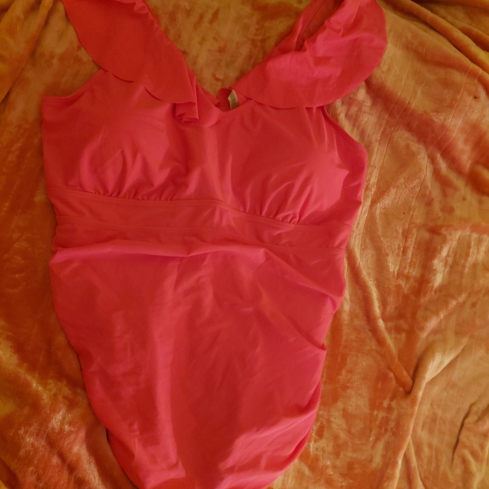 Vibrant Pink Ruffled Swimsuit